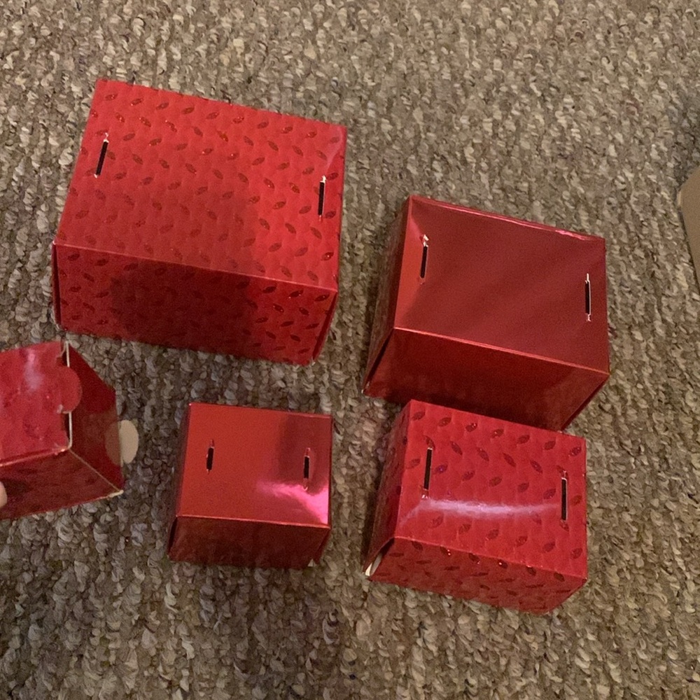 Stackable Red Gift Boxes - Picture 3 of 3